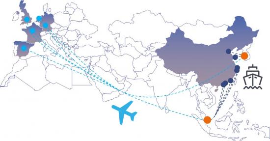 中国至欧洲海-空联运，旺季最佳替代方案
