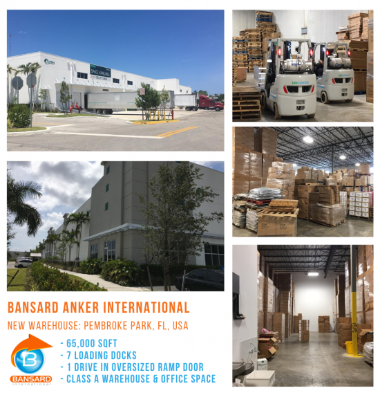 Nouvel entrepôt pour Bansard Anker International à Pembroke Park, Floride, USA