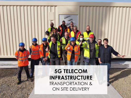 Transport and on-site delivery of infrastructure for 5G deployment in France